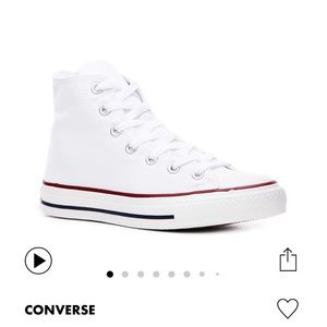 White converse high tops Size: 7
